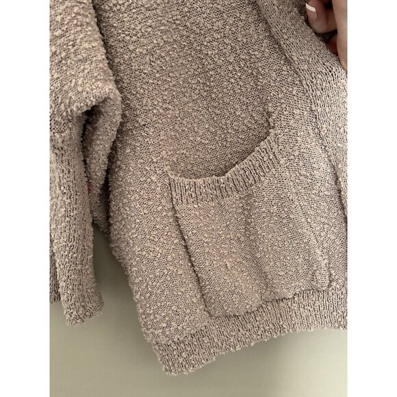 Evereve Dolman Sleeved Cardigan Sweater Knotty Texture Dusty Rose Blush Size L - Picture 5 of 7